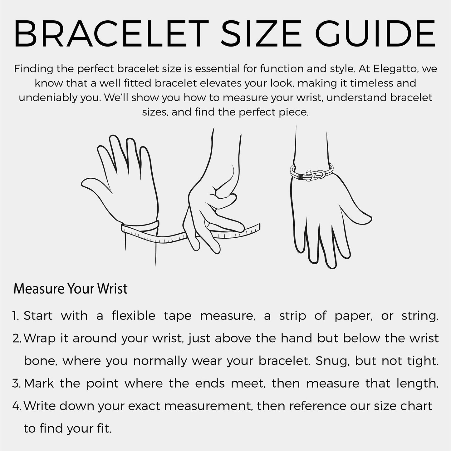 Elegatto Meraki Premium Double Braided Leather Bracelet for Men | Full-Grain Leather with Silver Polished Stainless Steel C-Clasp | Men’s Designer Bracelets