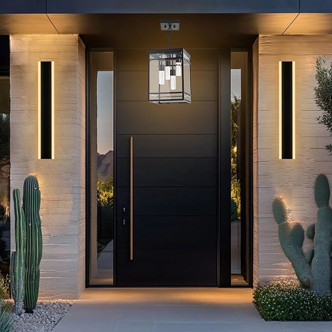 2PCS 40in LED Long Wall Light, Outdoor Wall Light Fixtures,Dimmable Wall Sconce Long LED Linear, Exterior Front Porch Light 3000-6000k,Outdoor Light Fixtures Wall Mount for Courtyard Exterior