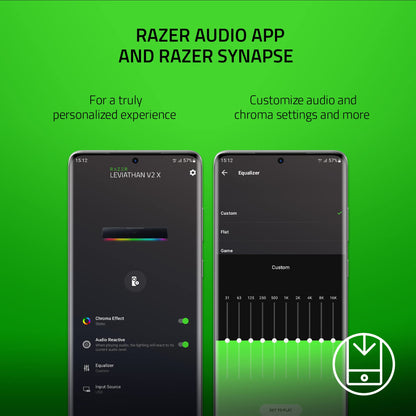 Razer Leviathan V2 X PC Soundbar with Full-Range Drivers - Compact Design - Chroma RGB - USB Type C Power and Audio Delivery - Bluetooth 5.0 - for PC, Laptop, Smartphones, Tablets & Nintendo Switch