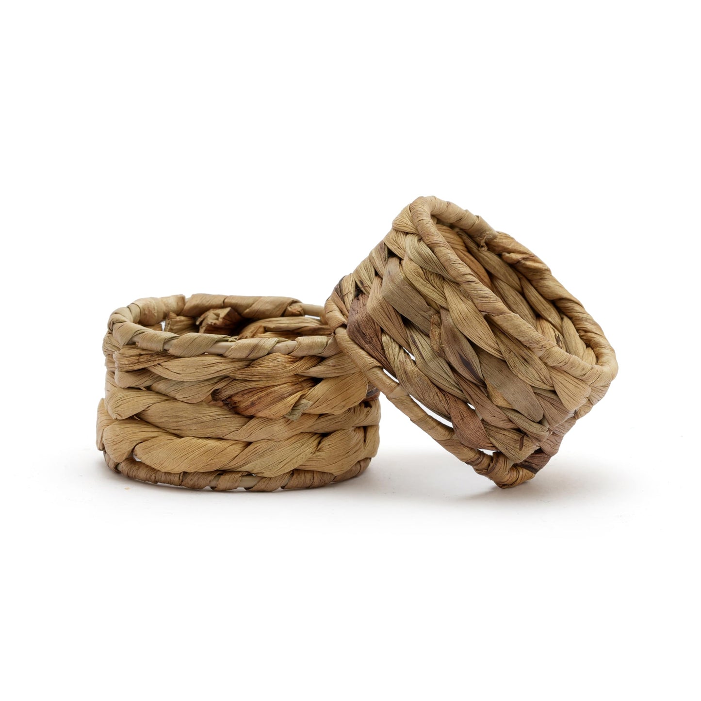 Napkin Rings – Pack of 12, Handwoven Rustic Table Décor (Water Hyacinth)
