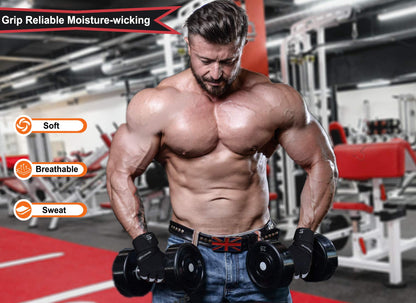 SAWANS Fitness Workout Gloves Gym Weight Lifting Gloves for Men Women Breathable Gymnasium Wrist Support Padded Deadlifts Exercise Training Pull Ups