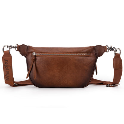 Wrangler Large Fanny Packs for Women Waist Bag Travel Belt Bags Crossbody Sling Purse WG82-A194BR