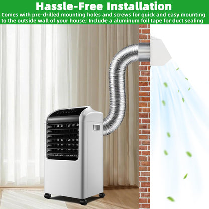 4 Inch Dryer Vent Cover Outside with Mesh, Wall Vent Exhaust Vent Cover Wall Mount Extractor Vent with Flap, Exterior Vent Cover Cap Outdoor Dryer Vent Cover for Dryer Ducting House AC,White