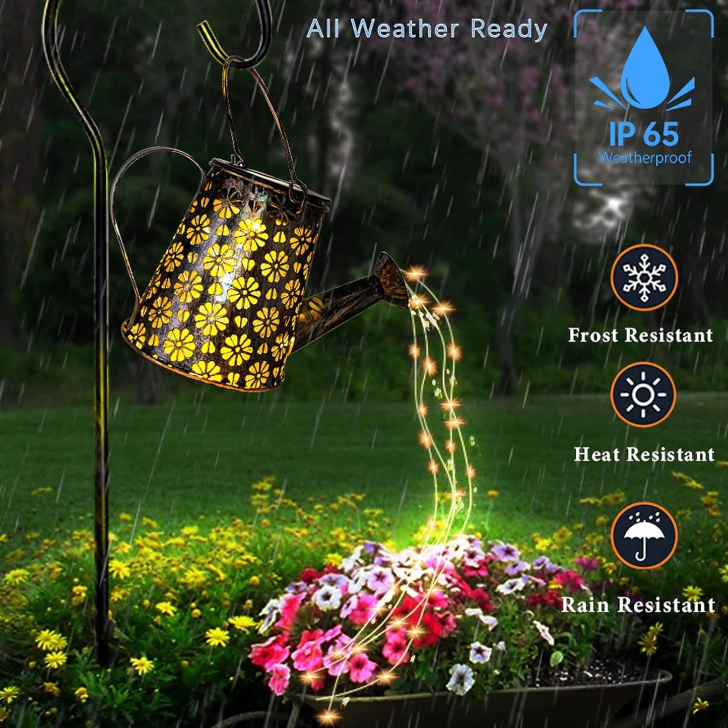 WDLFCGC 2 Pack Solar Watering Can with Lights,Solar Outdoor Garden Decor Waterproof Hanging Lantern Landscape Lights Outside Decorations for Yard Lawn Patio Gardening Gifts.