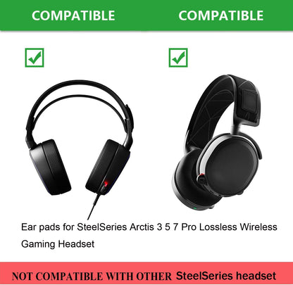 Arctis 3/5 / 7/9 Replacement Black Fabric Ear Pads Cushion Compatible with SteelSeries Arctis 3 / Arctis 5 / Arctis 7 Arctis 9 / Arctis 1 / Arctis pro Lossless Wireless Gaming Headset Headphone