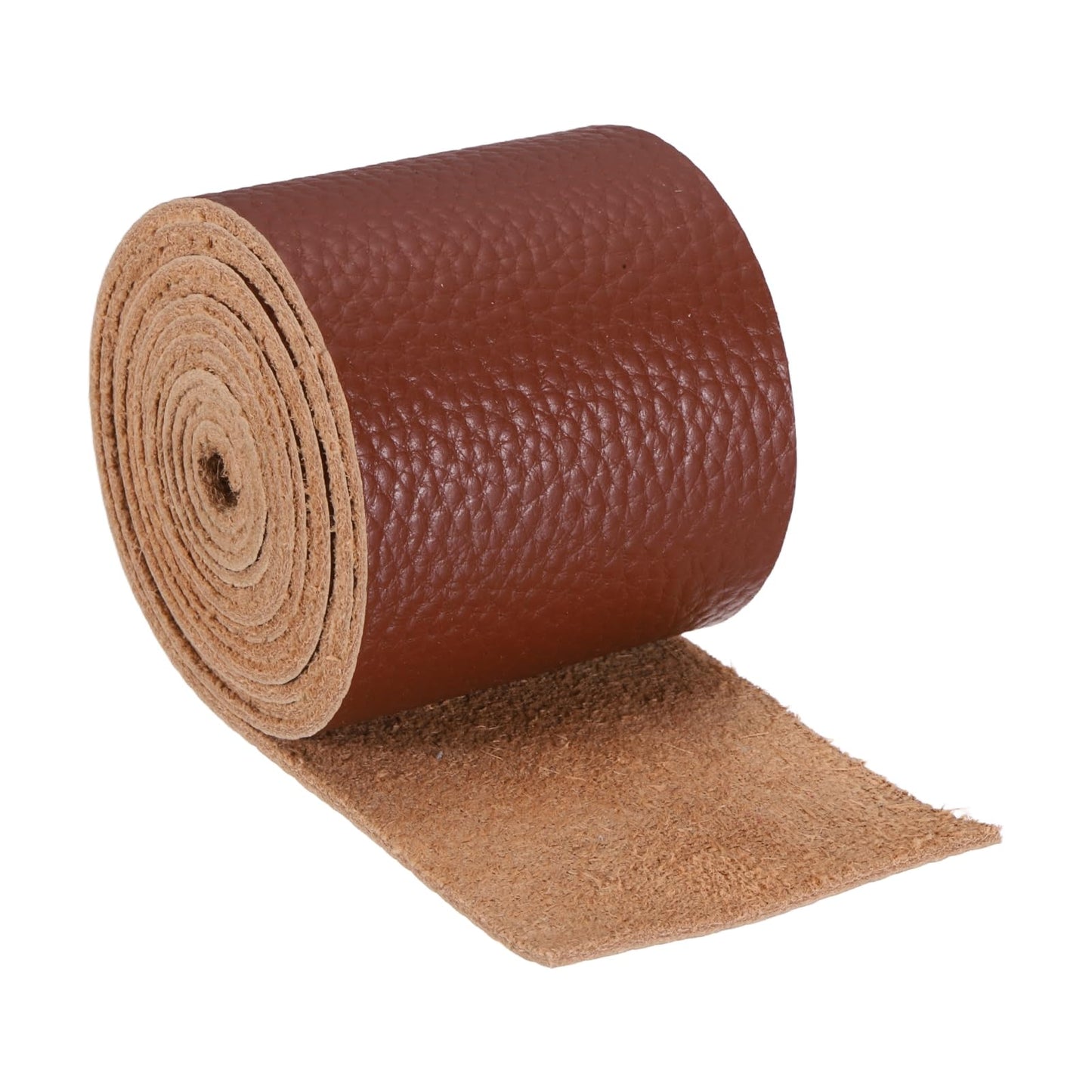 MECCANIXITY Leather Craft Belt Blanks, 40mm(1.6") Wide x 51" Full Grain Strip 3-4oz 1.5mm Thick Vegetable Tanned Leather Strips for DIY Belt Making Craft Making Tool Processing, Reddish Brown