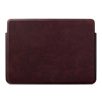 Comfyable 13 Inch Faux Leather Laptop Sleeve Case, Slim Protective Laptop Cover Compatible with MacBook Air M5 2026 & MacBook Pro M2 M1 2022, Berry Brown
