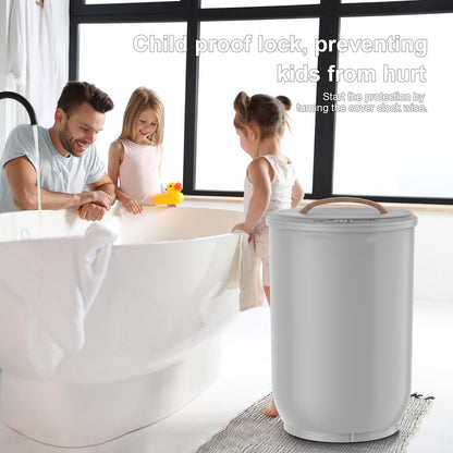 Large Towel Warmer for Bathroom - Heated Towel Warmers Bucket, Wood Handle, Auto Shut Off, Fits Up to Two 40"X70" Oversized Towels, Bathrobes, Blankets, Best Ideal for Mother's Gifts