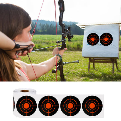 Shooting Targets, 3" Splatter Targets Stickers 250 Pcs Self Adhesive Target for Shooting Range Reactive Paper Gun Target for Airsoft, Rifle, Pistol Shooting Practice, Red
