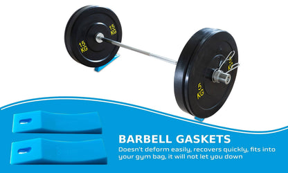 Bagulet Barbell Wedge (Pair) – Deadlift Jack Alternative – Portable Rubber Ramp for Easy Weight Plate Loading – Ideal for Deadlifts, Powerlifting, Weightlifting, Home Gyms – Includes Cooling Towel