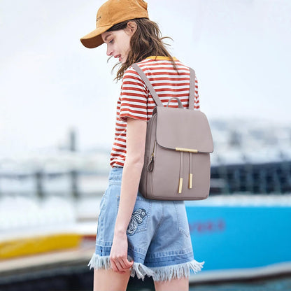 KKXIU Trendy Leather Backpack Purse for Women and Ladies Shoulder Travel Daypacks Bags (A-Pink)