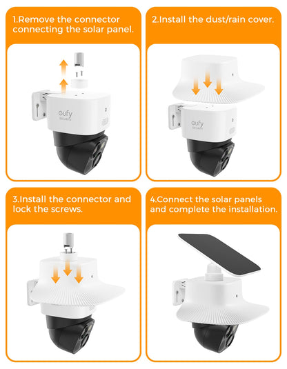 Eufy Security Rain Shade Cover for SoloCam S340 Solar Camera – UV, Rain, Snow & Dust Protection, Easy Install, Not Compatible with SoloCam E30