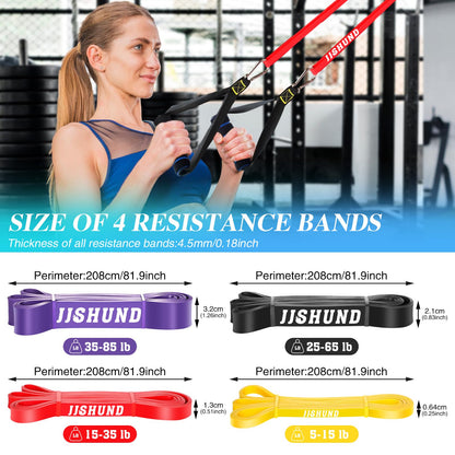Resistance Bands Set, Pull Up Assistance Bands Pull Up Bands Exercise Bands for Men Women, Workout Bands for Working Out, Muscle Strength Training, Body Stretching
