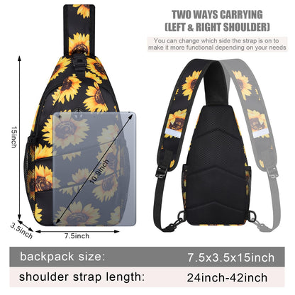 Crossbody Bags for Women Men Trendy Sling Bag Bakpack Casual Chest Bag with Convertible Shoulder Strap