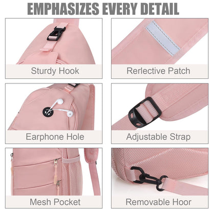 Crossbody Bags for Women Men Trendy Sling Bag Bakpack Casual Chest Bag with Convertible Shoulder Strap