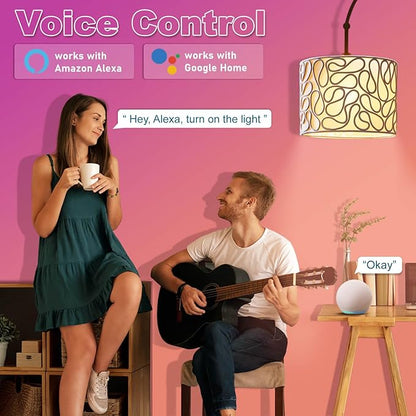 5W=40W, LED Smart Bulb, A15 Globe Shape, Compatible with Alexa, Google Home, E12, Dimmable, WiFi, Color Changing, Tunable White 2700K-6500K, G45 Ceiling Fan Light Bulbs, 1 Pack, No hub Required