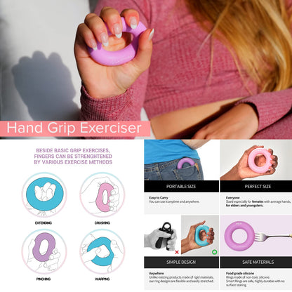 PINK VARIATIONS Smart Exercise Rings - Hoop Extra Weight - Hand Exerciser - Pilates Ring - Grip Strength Trainer - Compatible with Smart Weighted Hoop - Ideal for Fitness, Rehabilitation, Yoga