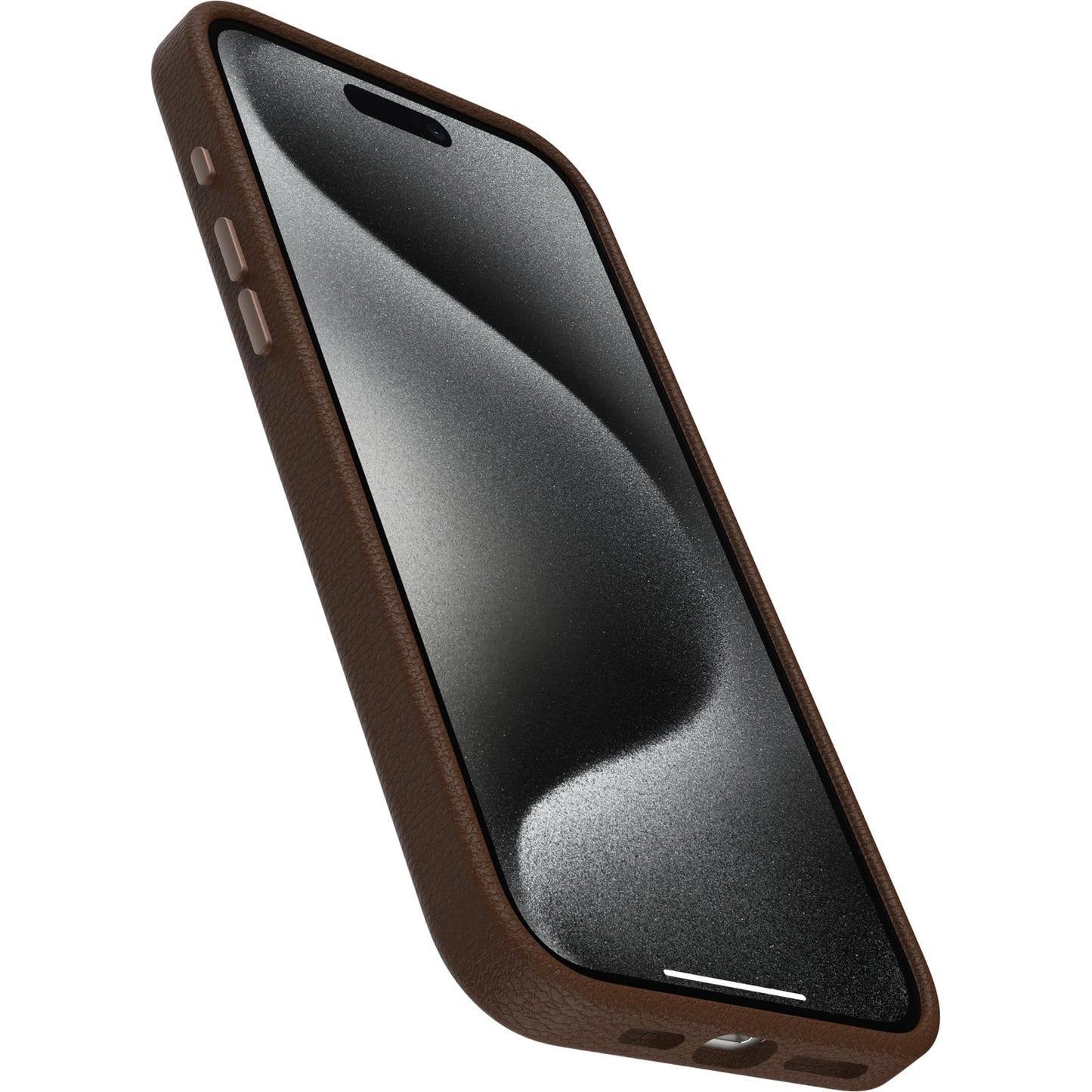 OtterBox iPhone 15 Pro Max Symmetry Series Cactus Leather for MagSafe - Rich Adobe (Brown), Snaps to MagSafe, Ultra-Sleek, Raised Edges Protect Camera & Screen, Slim, Premium, Protective iPhone Case