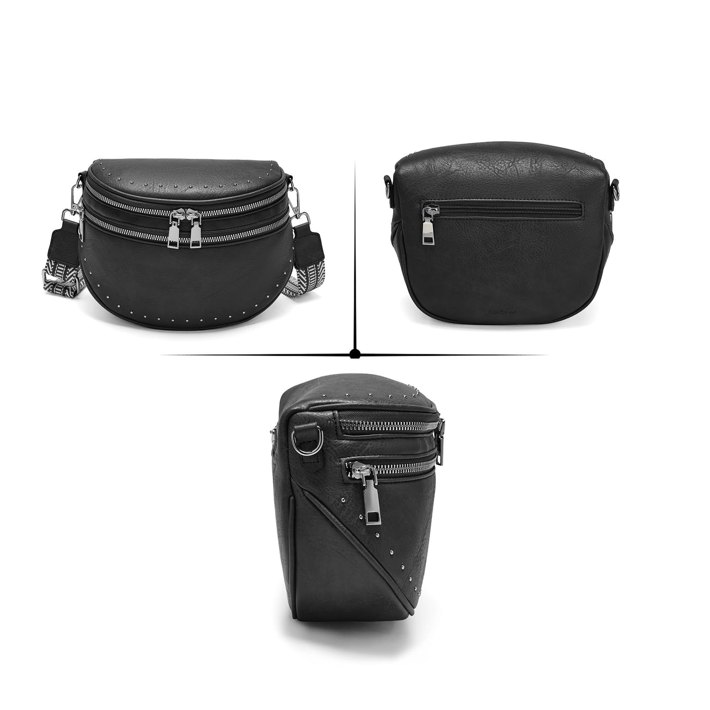Goinsound Crossbody Bags for Women PU Leather Fanny Packs for Women Trendy Bum Bag with Adjustable Strap
