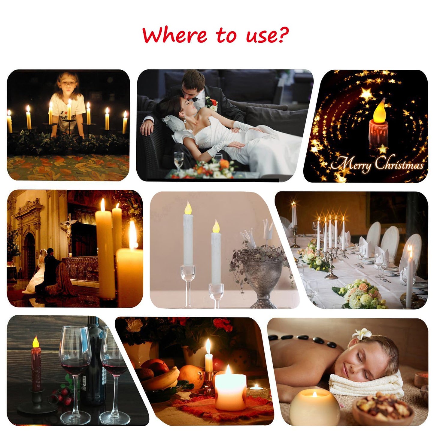 CVHOMEDECO. Glitter Flameless Candles Flickering Battery Operated LED Taper Candles with Timer for Home, Wedding, Halloween, Christmas Decor. Glitter White, 6-3/4 Inch, Set of 2