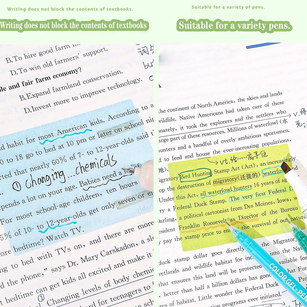 Cute Monster Pattern Sticky Note，Funny Rainbow Transparent Sticky Notes Roll，Cartoon Notes Memo Pad,Back to School Gift for Teachers & Students (style1)