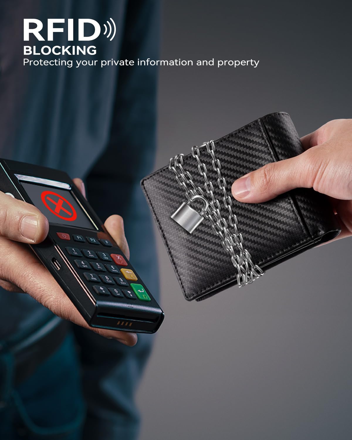 Swallowmall Mens Wallet Rfid Blocking Leather Wallet for Men Bifold Wallets with 1 ID Window 13 Card Holders