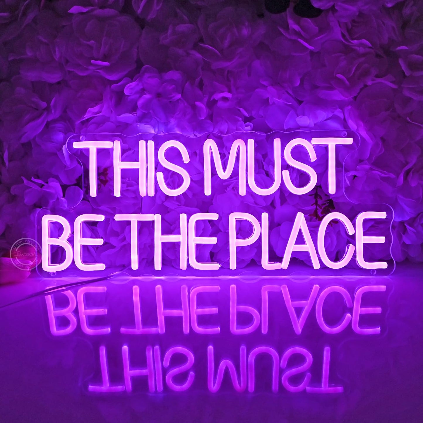 Britrio This Must Be The Place Neon Sign Light Gothic Wedding Birthday Party Decor Girl Bedroom LED Wall Art Decor Home Bar Office Christmas Light 5V USB