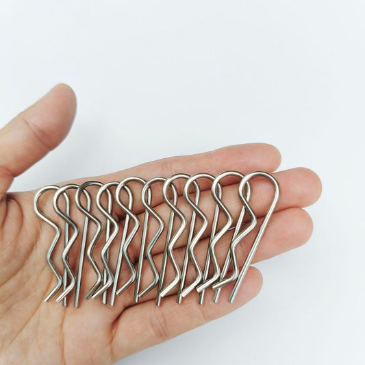 10Pcs Heavy Duty Hitch Pins Clip R Clips Cotter Pins Spring Retaining Wire Hair Pins， Strong Spring Tension Large for Trailer Tractors Mower Carts Truck Pin Clip Zinc Plated M3.5x75mm