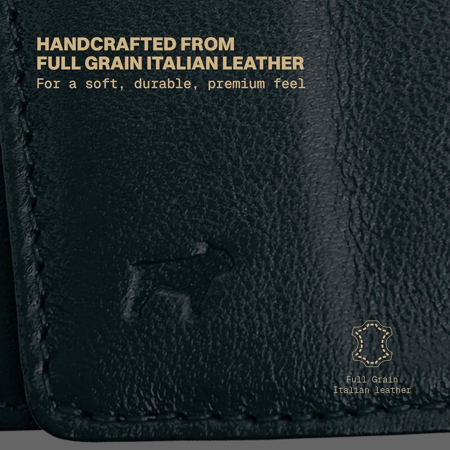 The Frenchie Co. - Speed Wallet - Slim front-pocket wallet with integrated Apple AirTag holder - Quick-access pull tab for fast card ejection - RFID blocking, fits up to 8 cards & folded cash
