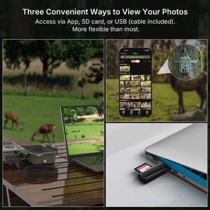 Meidase S950 Cellular Trail Camera, Shared Data Plans, 4G LTE for AT&T/Verizon/T-Mobile, App Control, 48MP Photo, 1296P Video, Night Vision, Camera Sharing, for Wildlife