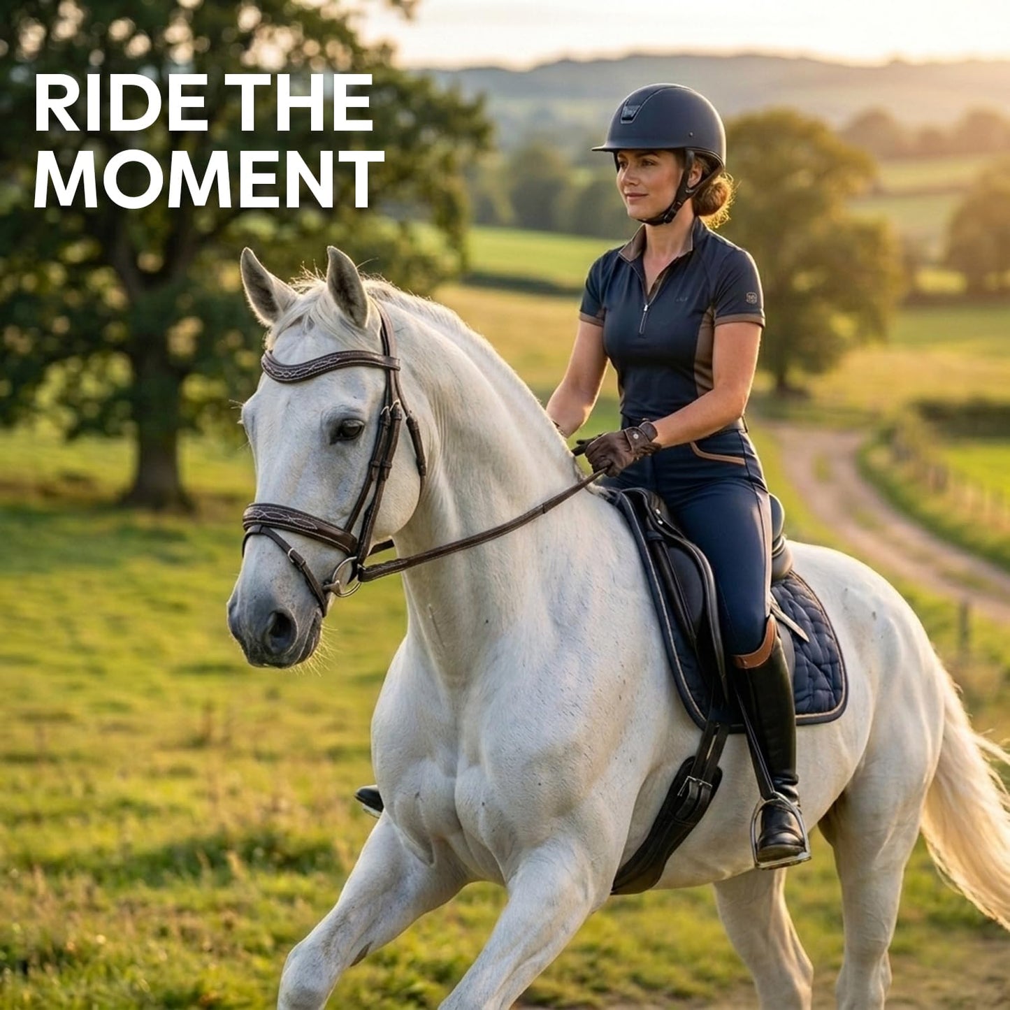 Equine Care English Horse Bridle with Reins – Fancy-Stitched, Padded Comfort Crown & Noseband, Vegetable-Tanned Leather, Stainless Steel Fittings, Full Size Hunter Jumper Tack