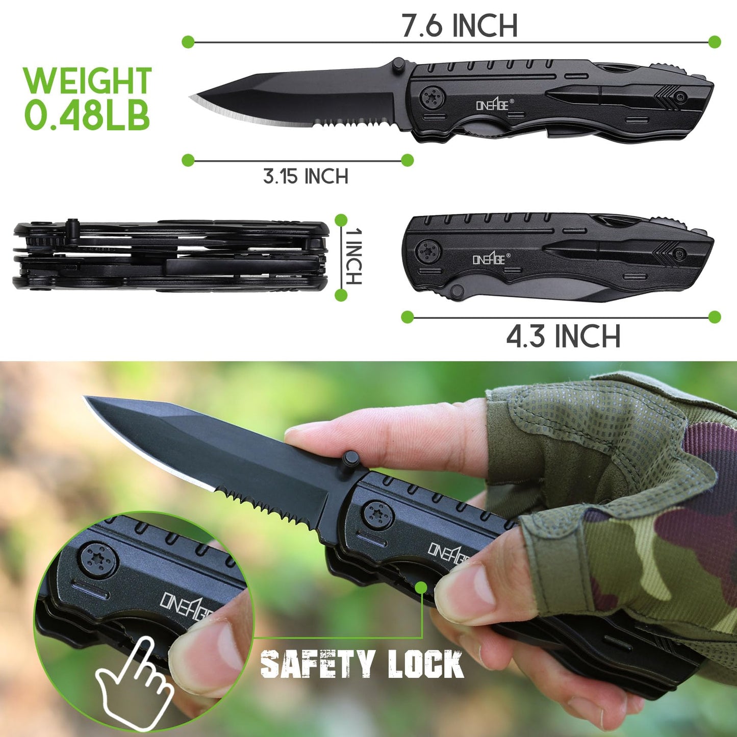 Gifts for Men Dad Him, Birthday Gifts for Man Husband Guy, Multitool Pocket Knife, Groomsmen Gift, Stocking Stuffers for Men, Christmas Fathers Day Mens Gift, Hunting Camping Knives for Outdoor