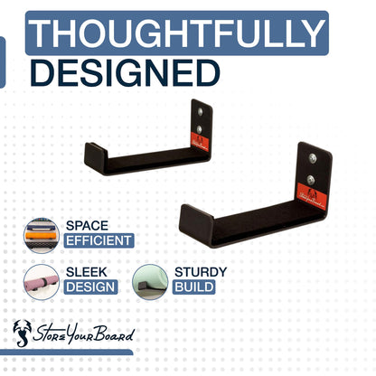StoreYourBoard Yoga Mat Storage Rack, Large, Foam Roller Wall Hooks, Exercise Mat Holder, Fitness Gear Organizer (Large)