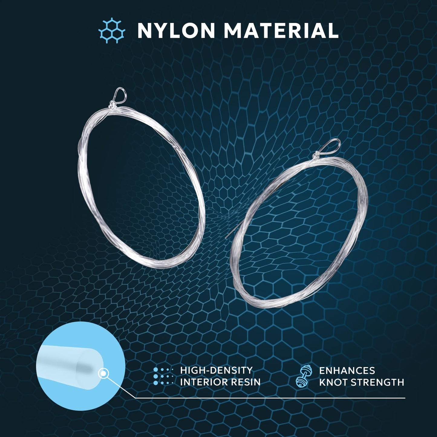 SF 10FT 20lb Pre-Tied Loop Saltwater Tapered Leader Fly Fishing Low Visibility High Strength Clear Nylon for Saltwater Bonefish Permit