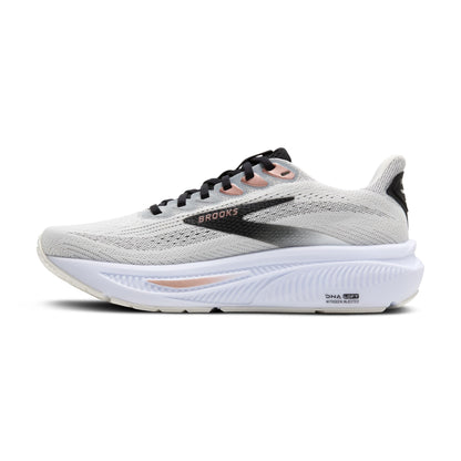 Brooks Women’s Ghost 17 Neutral Running Shoe - White/Black/Rose Gold - 6.5 Wide