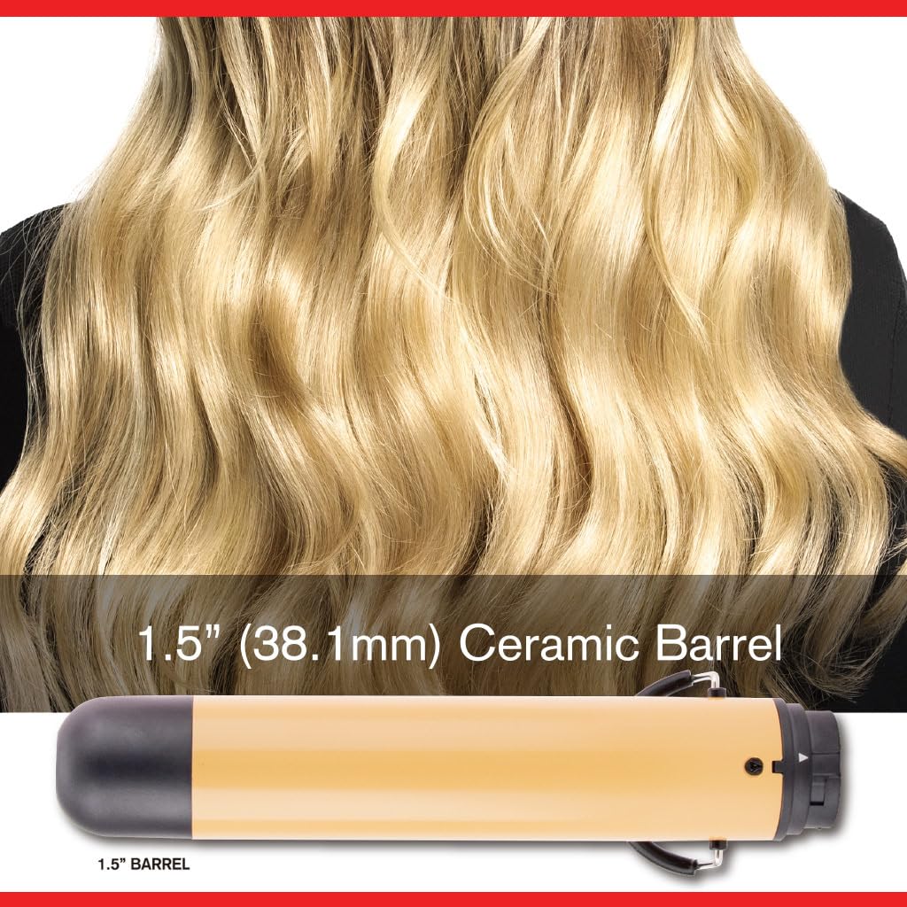 CHI Interchangeable Curling Wand, 3 Barrel Attachments For Versatile Curls, 0.5"-1.25" Inverted Tapered Barrel, 1" & 1.5" Barrel
