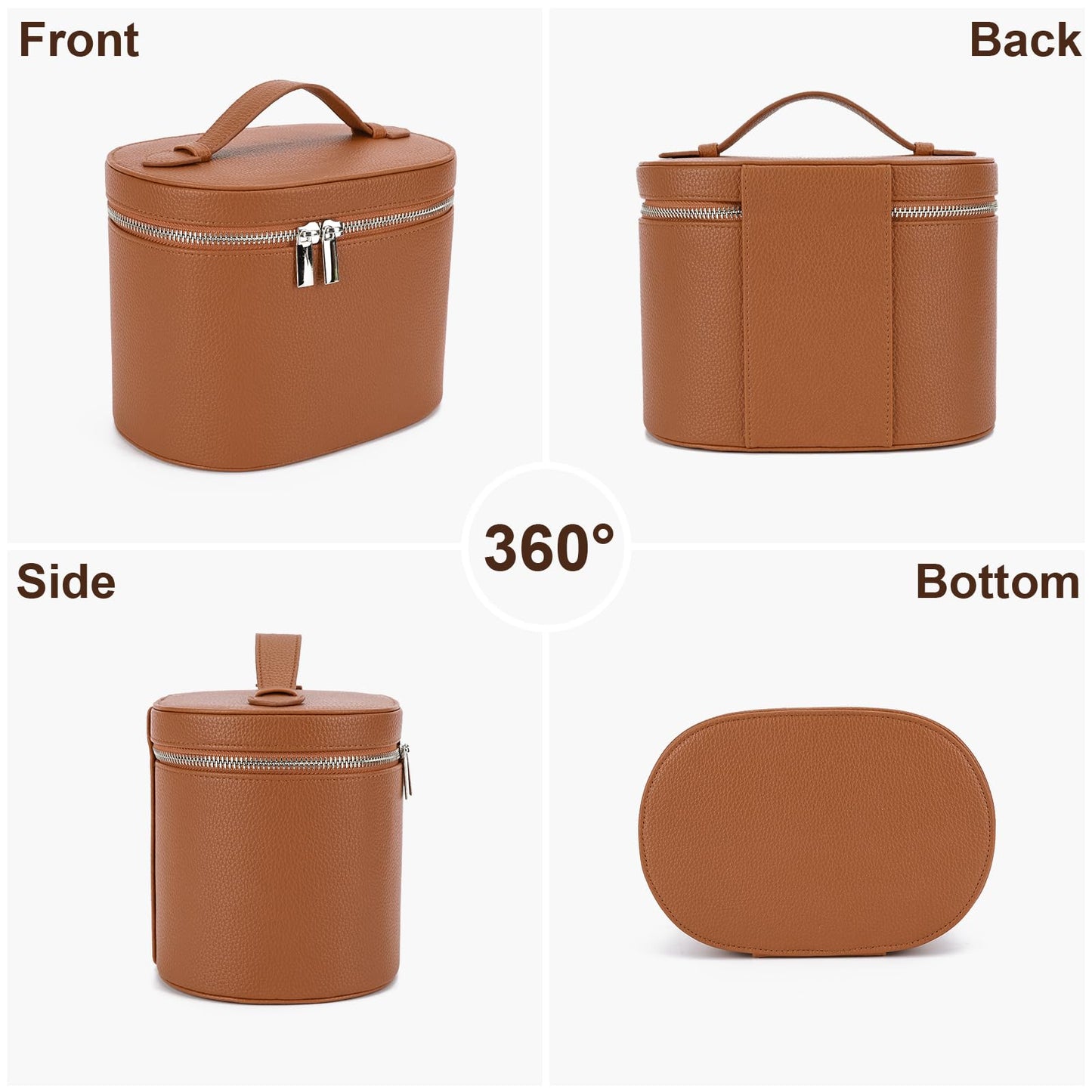 YFGBCX Makeup Bag Vanity Case with Removable Divider Travel Toiletry Bag Portable Cosmetic Bag Makeup Organizer Case