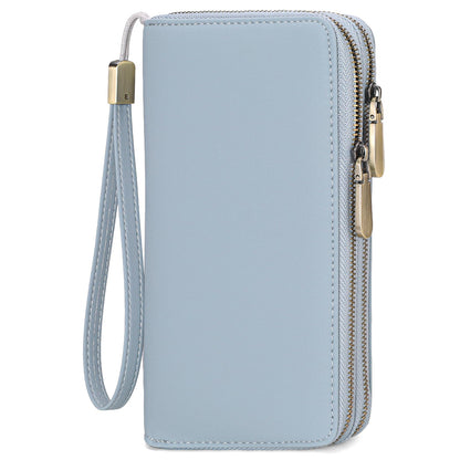 GAEKEAO Wallet for Women Clutch Leather RFID Blocking Wristlet Purse Zip Around Wallets Large Capacity Credit Card Holder