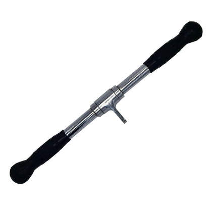 Rivotrance Strength-Enhancing Wide Grip LAT Pull Down Bar, Curl Pulldown Attachment - Gym Equipment with Rubber Handles for Comfortable Strength Workouts, Ideal Lat Bar Cable Machine Attachment (51 CM)