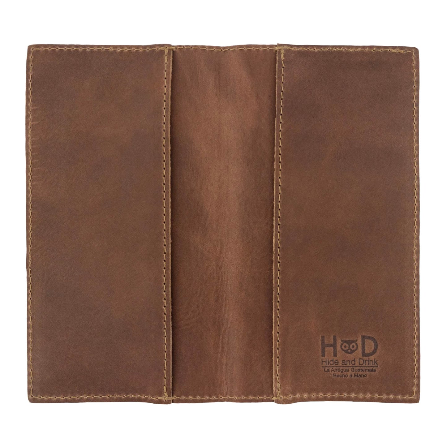 Hide & Drink, Checkbook Cover, Minimalist Organizer for Personal or Business Finances, Bill Holder, Full Grain Leather, Handmade, Single Malt Mahogany