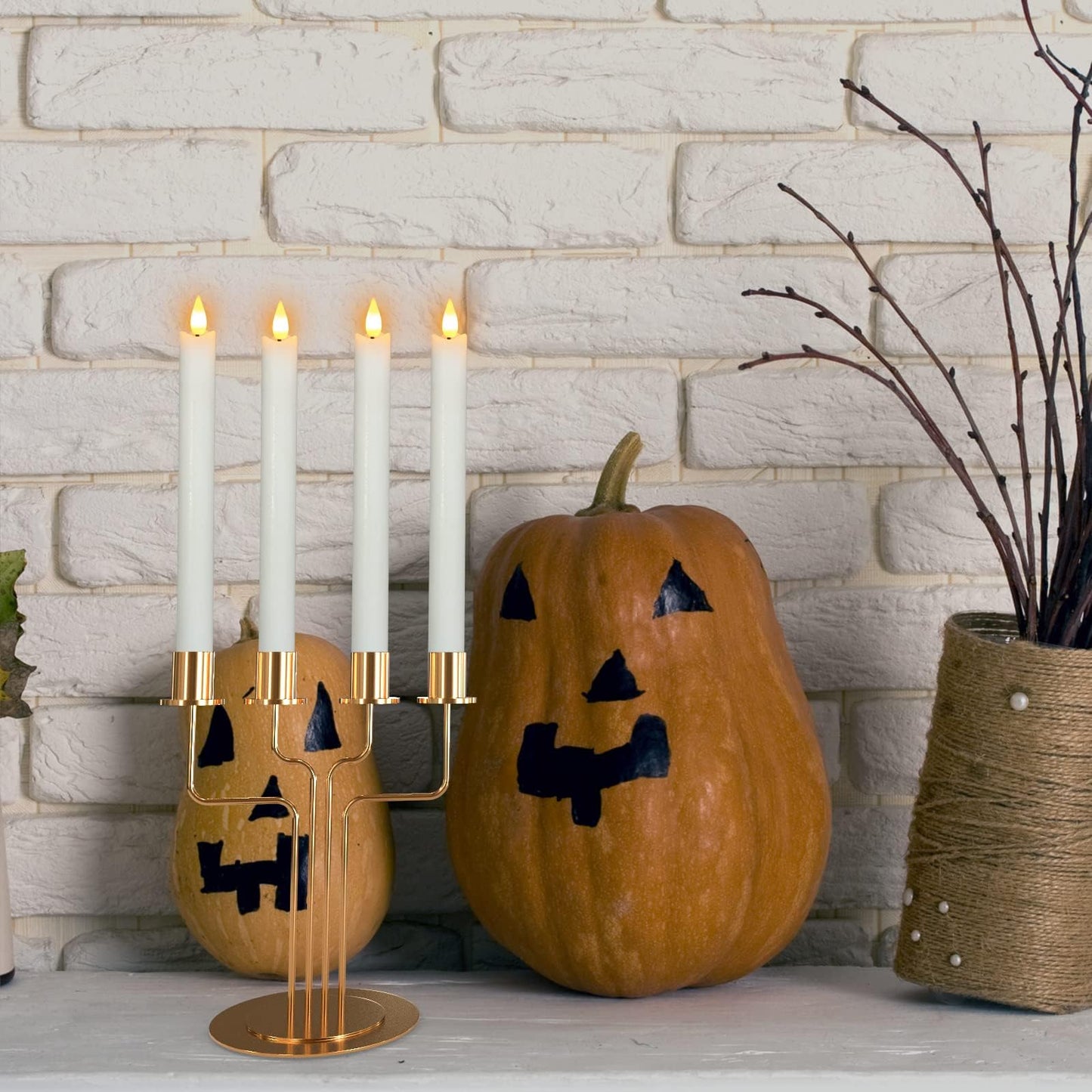 PChero Rechargeable Taper Candles with Remote Timer, 9.8 Inches Real Wax Flameless LED Tapered Candles USB Chargeable for Fireplace Xmas Holiday Home Decor, 2 H Charge/130 H Work Time