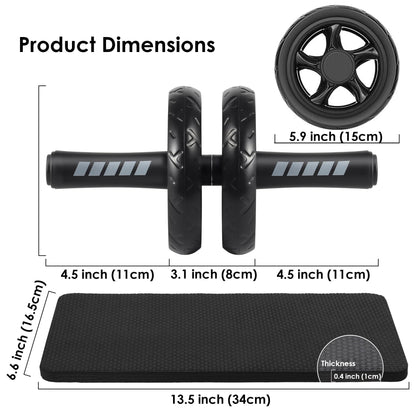 Arespark Ab Roller Wheel, Home Gym Equipment for Core Workout, No Noise Exercise Wheels with Knee Pad, Fitness Training Wheel Abs Workout Equipment for Sports