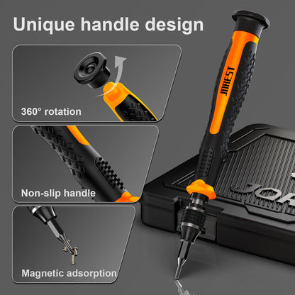 JOREST 40Pcs Small Precision Screwdriver Set with Torx Triwing Phillips, Mini Repair Tool Kit for Macbook, Computer, Laptop, PC, iPhone, PS5, Xbox, Switch, Glasses, Watch, Ring Doorbell, Electronics