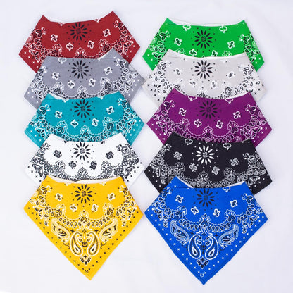 Maiwa 10 Pack Baby Triangle Bandana Bibs for Boys Girls for Drool Teething Eating with Snaps