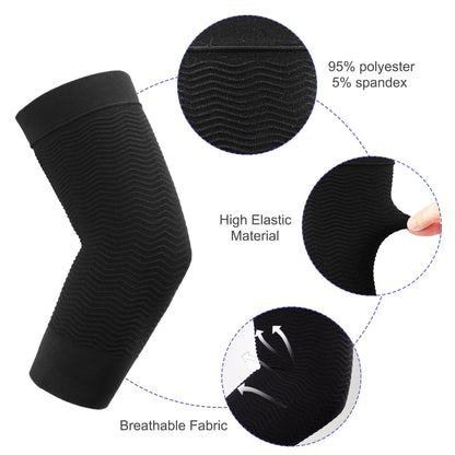 uxcell Elbow Compression Sleeve (1 Pair), Elbow Brace for Tendonitis and Tennis Elbow, Golfer Elbow Support Tennis Elbow Brace for Men & Women, Arthritis, Workout, Weightlifting