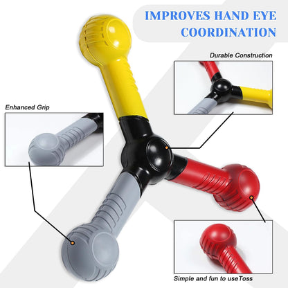 MUSKULO MONSTRO 5 PCs Reaction Speed Training Tools Kit, 1 Hand Eye Coordination Stick, 4 Rubber Reaction Balls, Improve Reflex, Agility and Focus for Sports, Exercise and Fun for All Ages