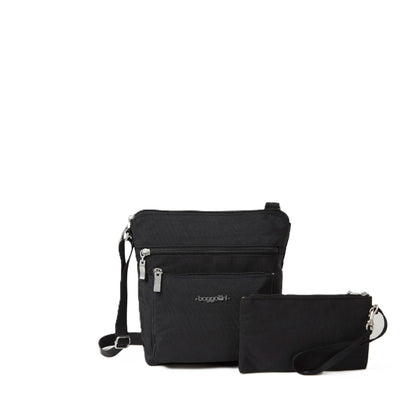 Baggallini Pocket Crossbody Bags for Women 8x8 Small Lightweight Durable Water-resistant Travel Purse W/Rfid