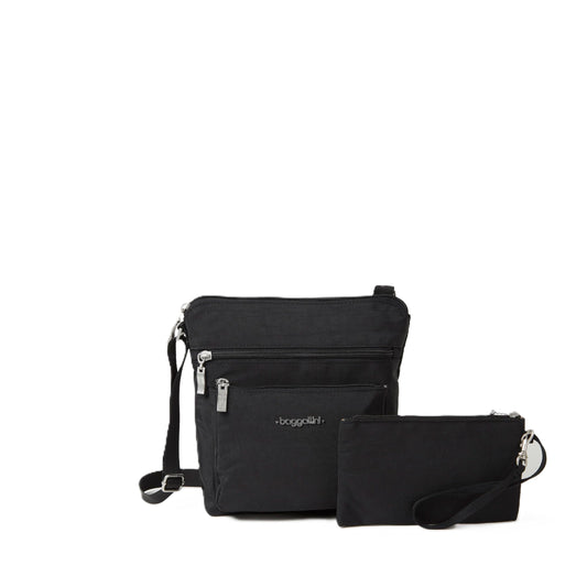 Baggallini Pocket Crossbody Bags for Women 8x8 Small Lightweight Durable Water-resistant Travel Purse W/Rfid