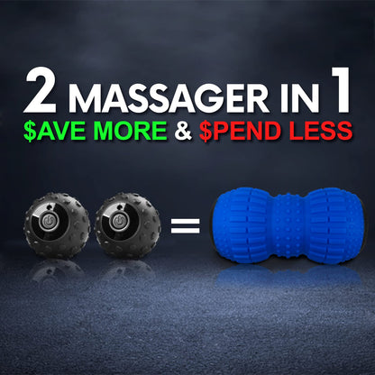 ZeenKind Vibrating Peanut Massage Ball for Plantar Fasciitis, Muscle Pain Relief with 4 Speed, Deep Tissue Therapy for Myofascial Release & Muscle Recovery, Neck Back Foot Roller Massager