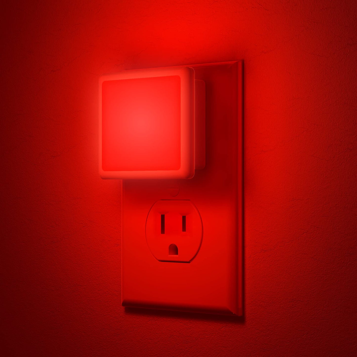 Red Night Light,JandCase Red NightLight[2 Pack],0.3W LED Night Light with Auto Light Sensor,Night Lamp Plug into Wall for Bedroom,Corridor,Hallway,Non-dimmable
